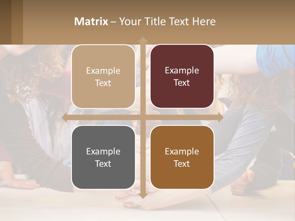 A Group Of People Holding Hands In A Circle PowerPoint Template