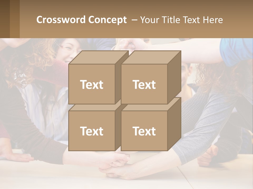 A Group Of People Holding Hands In A Circle PowerPoint Template