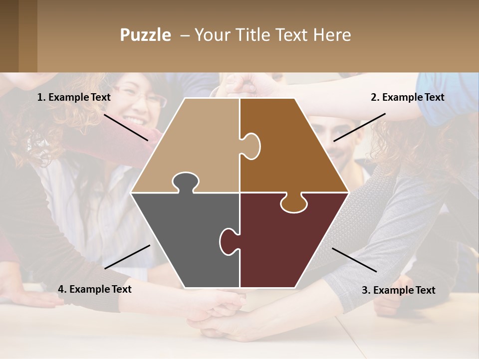 A Group Of People Holding Hands In A Circle PowerPoint Template