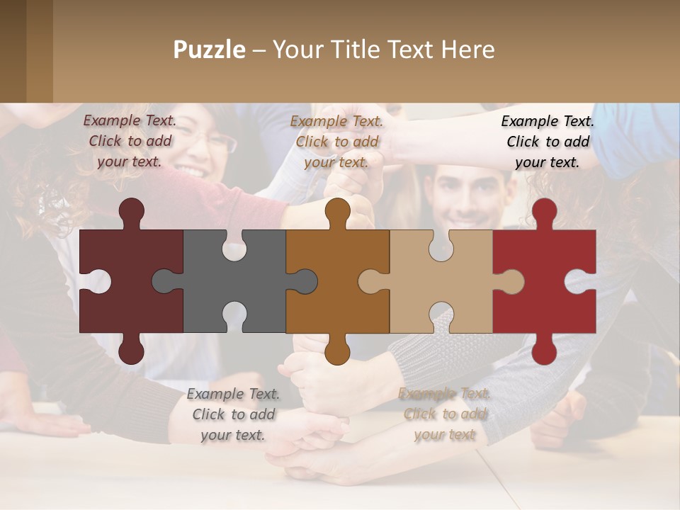 A Group Of People Holding Hands In A Circle PowerPoint Template