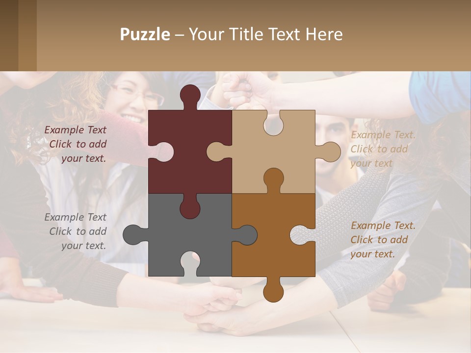 A Group Of People Holding Hands In A Circle PowerPoint Template