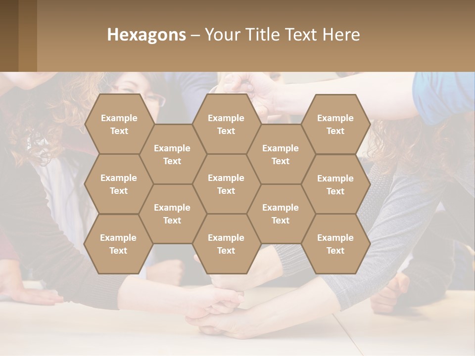 A Group Of People Holding Hands In A Circle PowerPoint Template