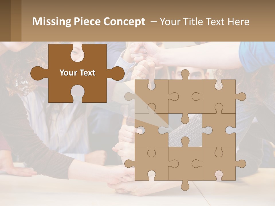 A Group Of People Holding Hands In A Circle PowerPoint Template