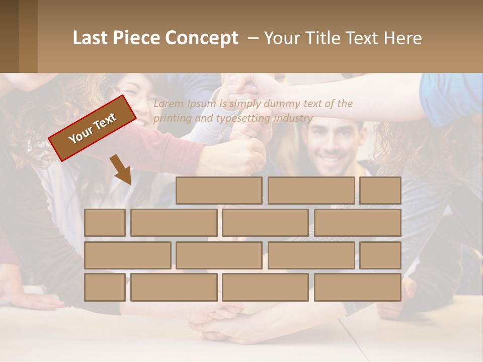 A Group Of People Holding Hands In A Circle PowerPoint Template