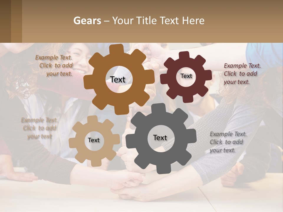 A Group Of People Holding Hands In A Circle PowerPoint Template