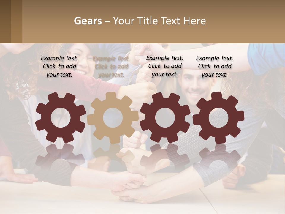 A Group Of People Holding Hands In A Circle PowerPoint Template