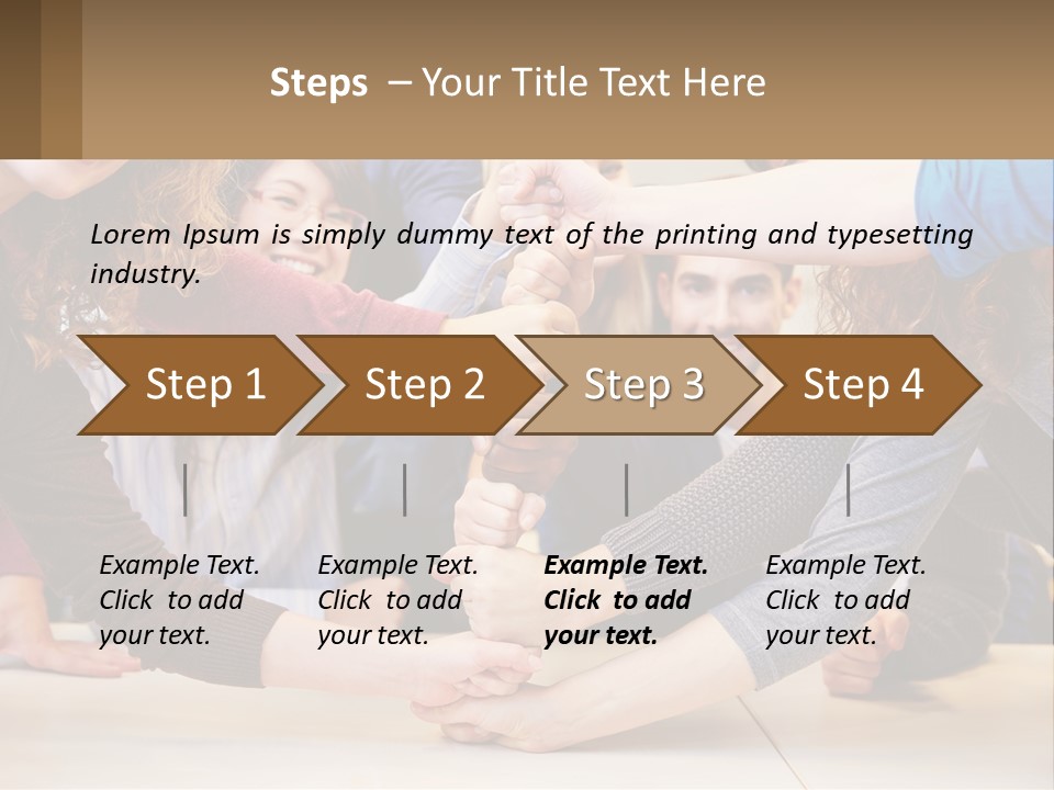 A Group Of People Holding Hands In A Circle PowerPoint Template