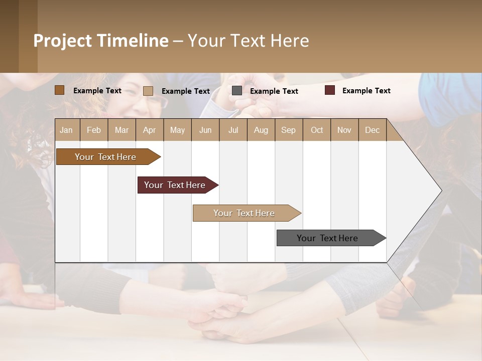 A Group Of People Holding Hands In A Circle PowerPoint Template