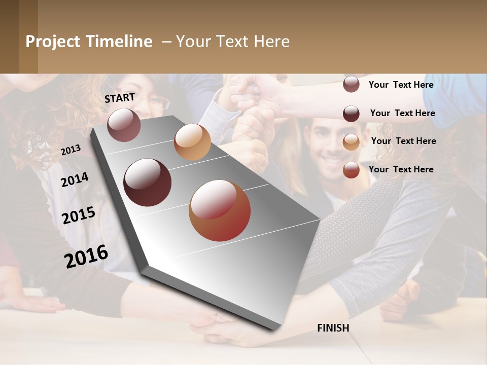 A Group Of People Holding Hands In A Circle PowerPoint Template