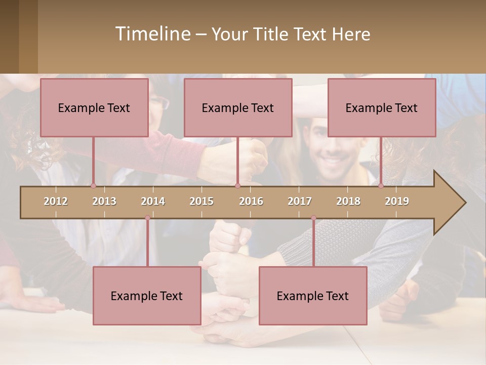 A Group Of People Holding Hands In A Circle PowerPoint Template