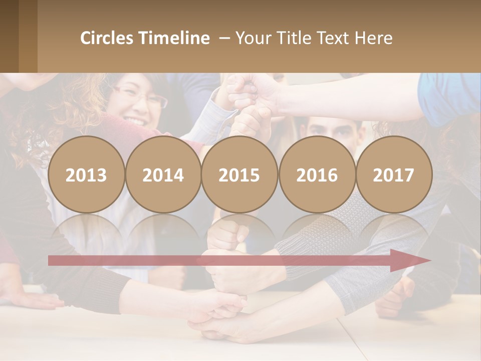 A Group Of People Holding Hands In A Circle PowerPoint Template