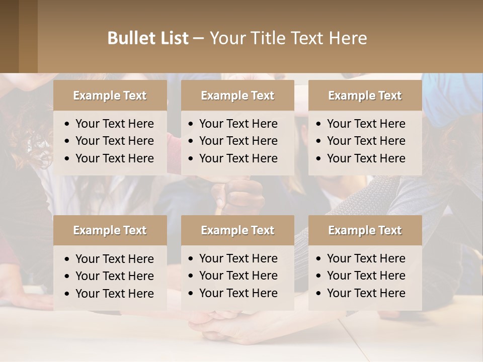 A Group Of People Holding Hands In A Circle PowerPoint Template