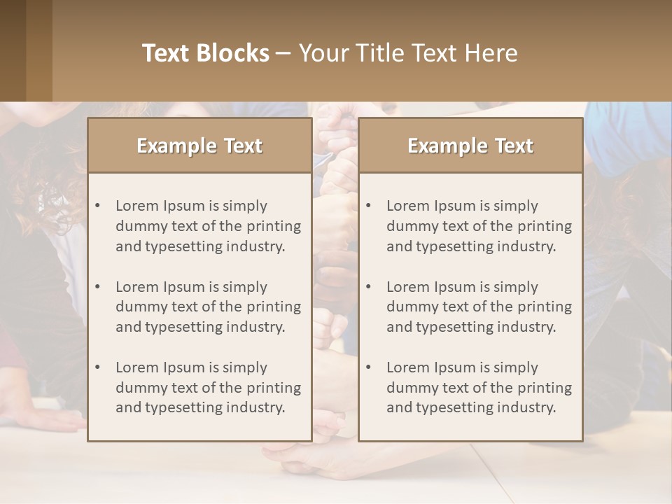 A Group Of People Holding Hands In A Circle PowerPoint Template