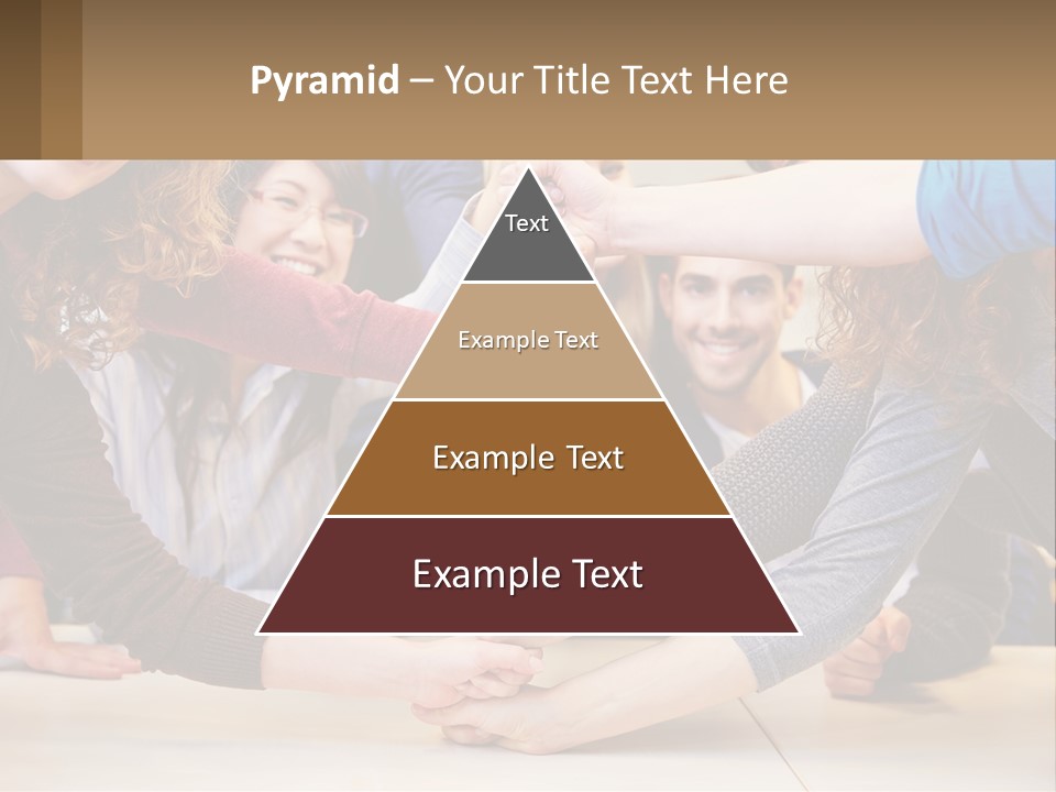 A Group Of People Holding Hands In A Circle PowerPoint Template