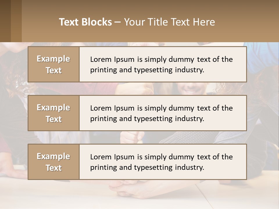 A Group Of People Holding Hands In A Circle PowerPoint Template
