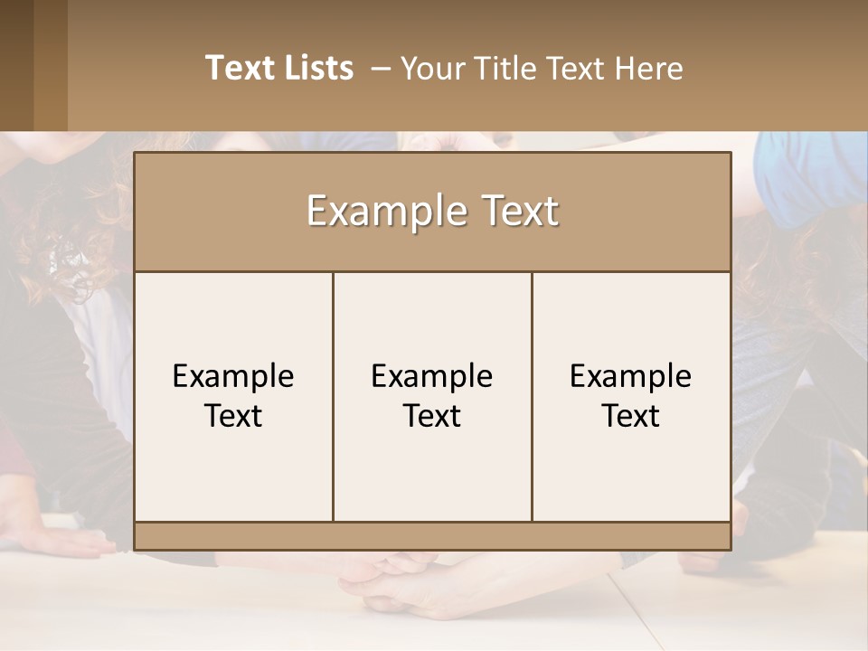 A Group Of People Holding Hands In A Circle PowerPoint Template