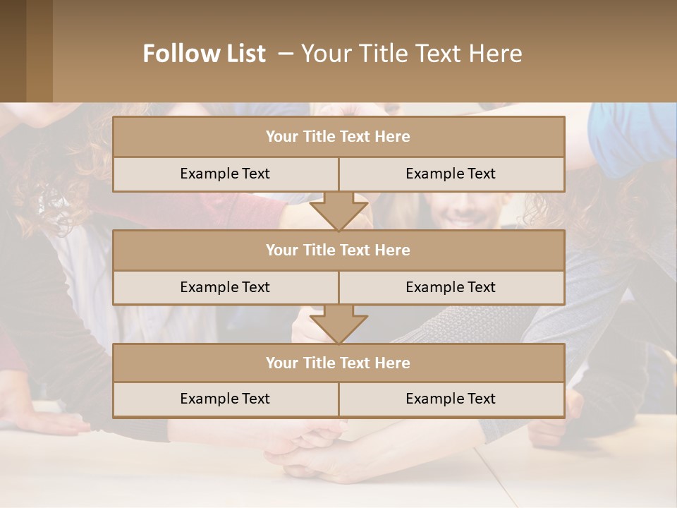 A Group Of People Holding Hands In A Circle PowerPoint Template