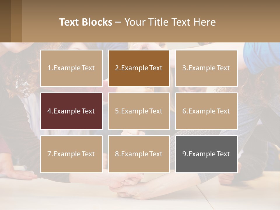 A Group Of People Holding Hands In A Circle PowerPoint Template