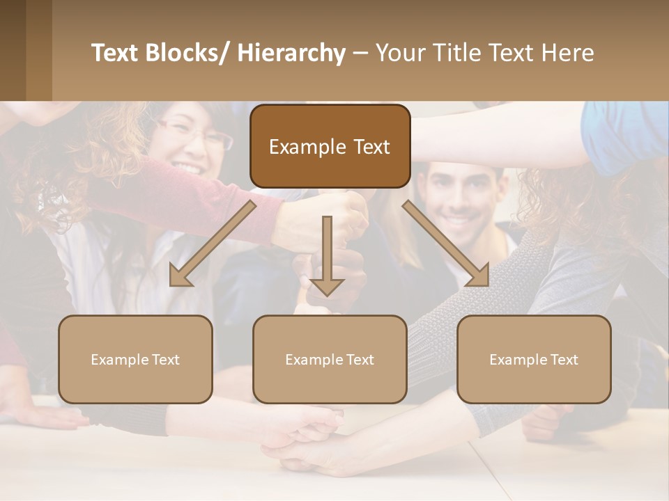 A Group Of People Holding Hands In A Circle PowerPoint Template