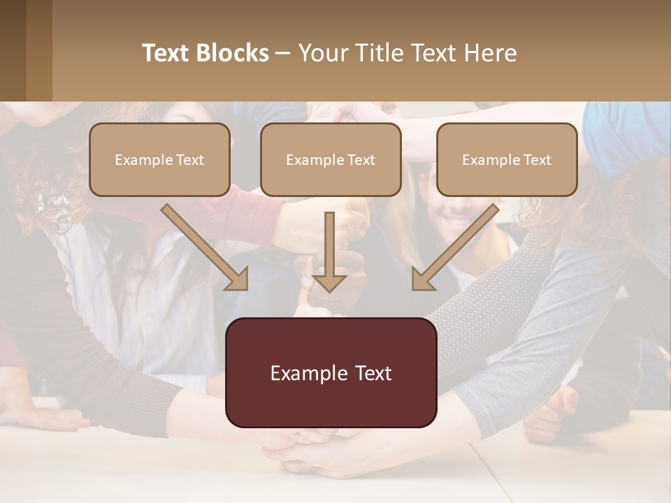 A Group Of People Holding Hands In A Circle PowerPoint Template