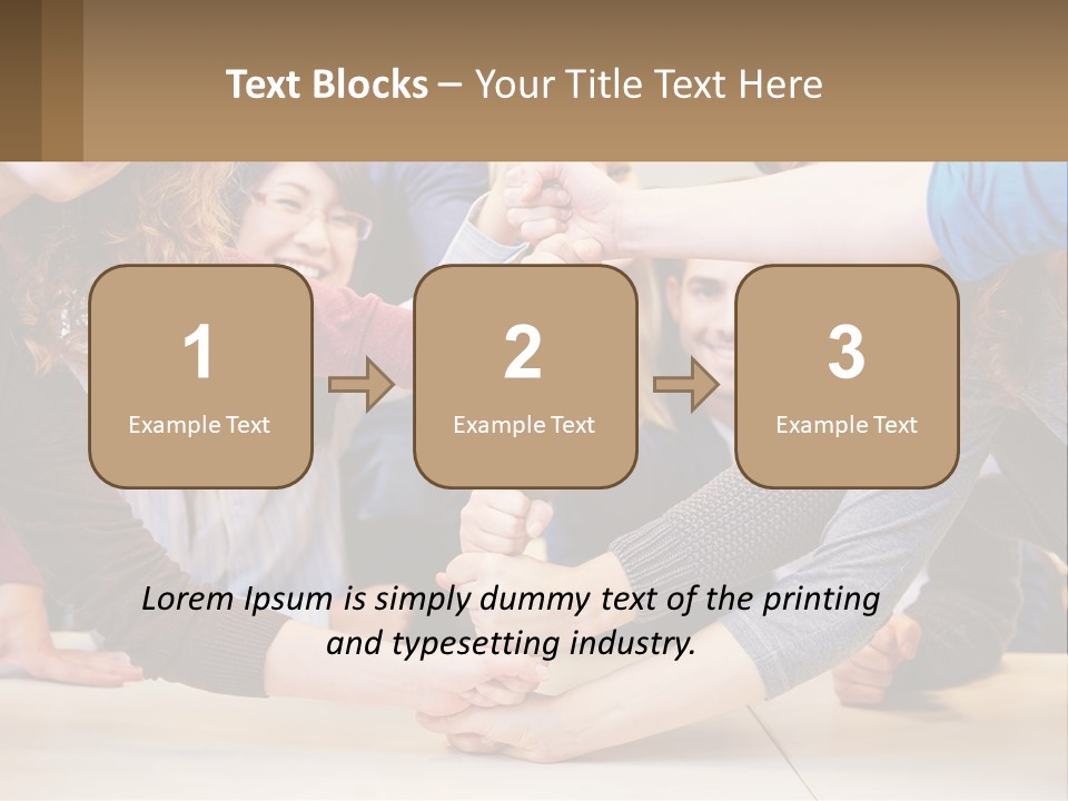 A Group Of People Holding Hands In A Circle PowerPoint Template