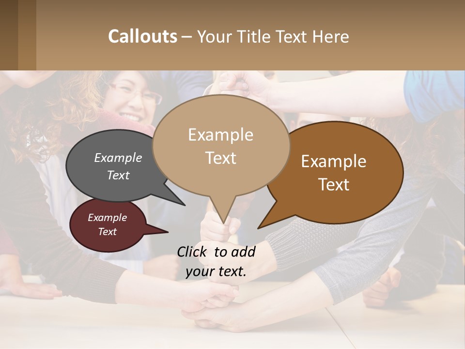 A Group Of People Holding Hands In A Circle PowerPoint Template