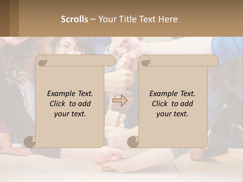 A Group Of People Holding Hands In A Circle PowerPoint Template