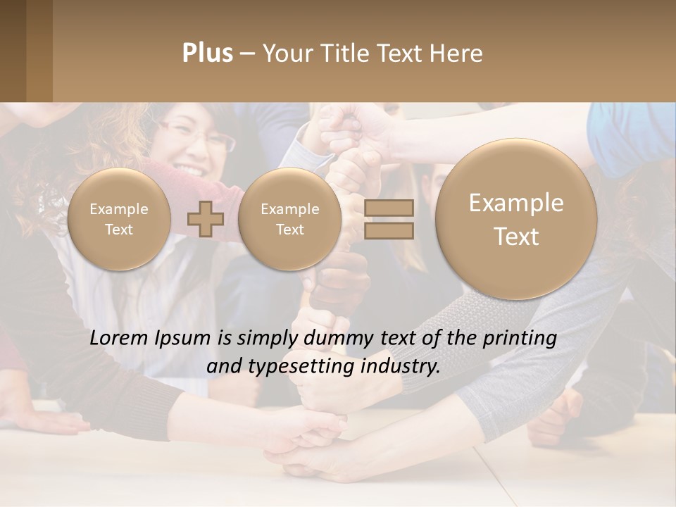 A Group Of People Holding Hands In A Circle PowerPoint Template