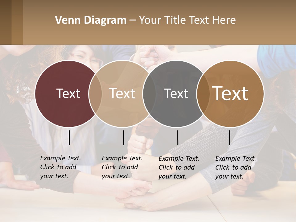 A Group Of People Holding Hands In A Circle PowerPoint Template