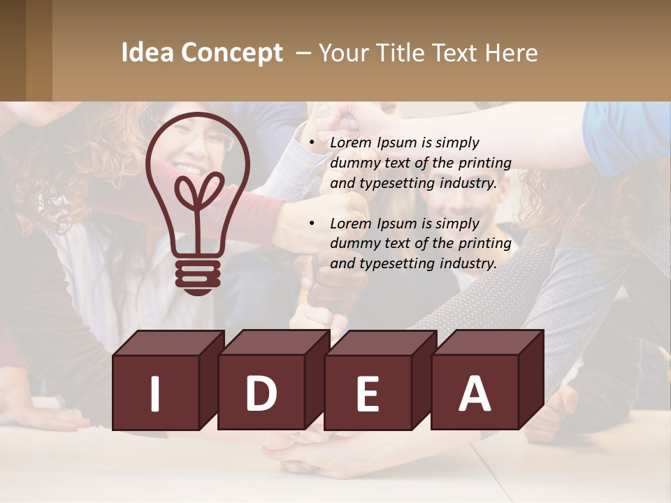 A Group Of People Holding Hands In A Circle PowerPoint Template