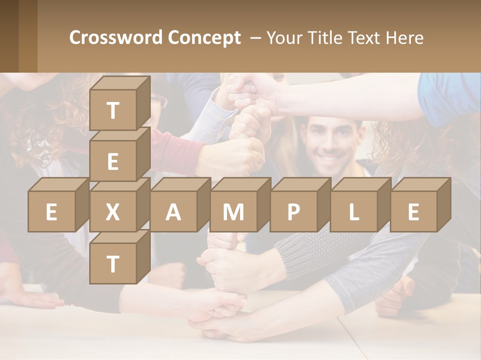 A Group Of People Holding Hands In A Circle PowerPoint Template