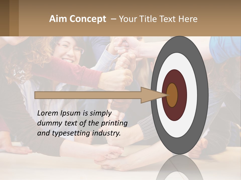 A Group Of People Holding Hands In A Circle PowerPoint Template