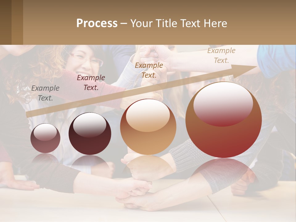 A Group Of People Holding Hands In A Circle PowerPoint Template