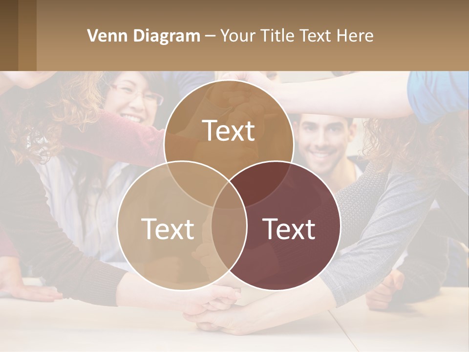 A Group Of People Holding Hands In A Circle PowerPoint Template