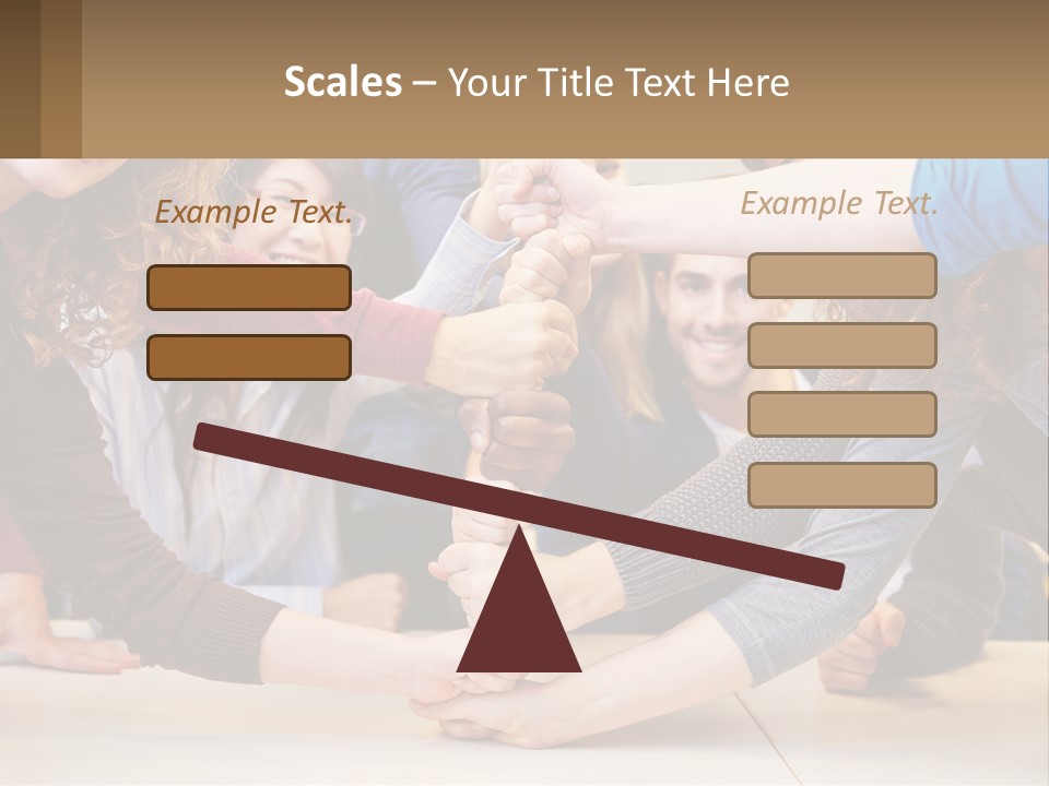 A Group Of People Holding Hands In A Circle PowerPoint Template