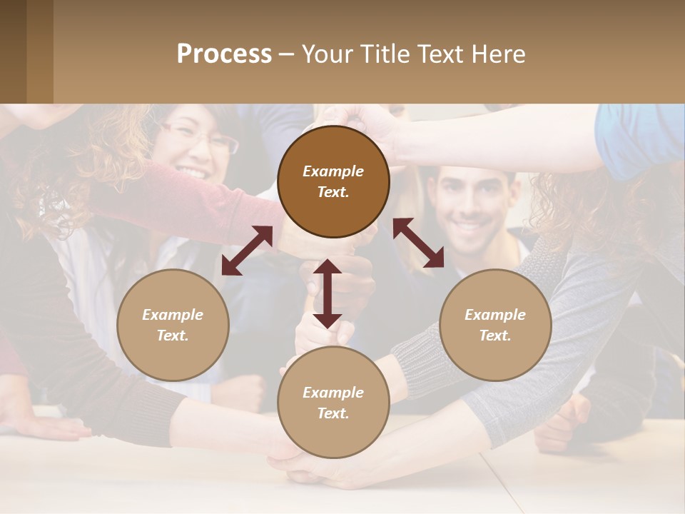 A Group Of People Holding Hands In A Circle PowerPoint Template