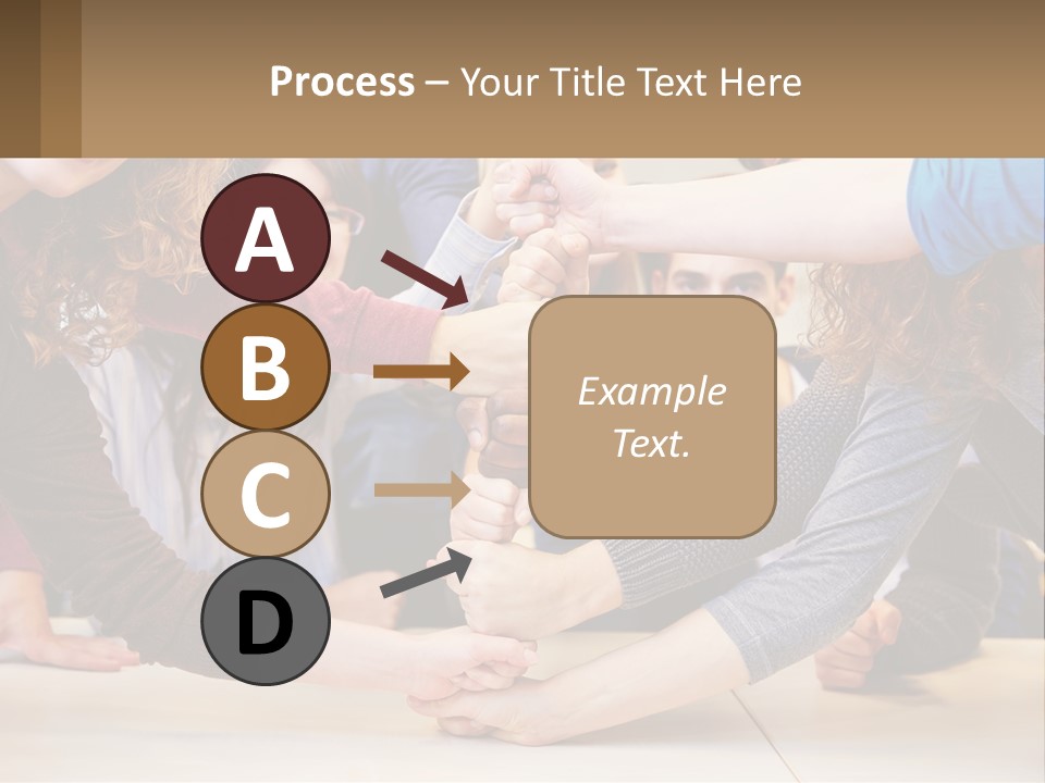 A Group Of People Holding Hands In A Circle PowerPoint Template