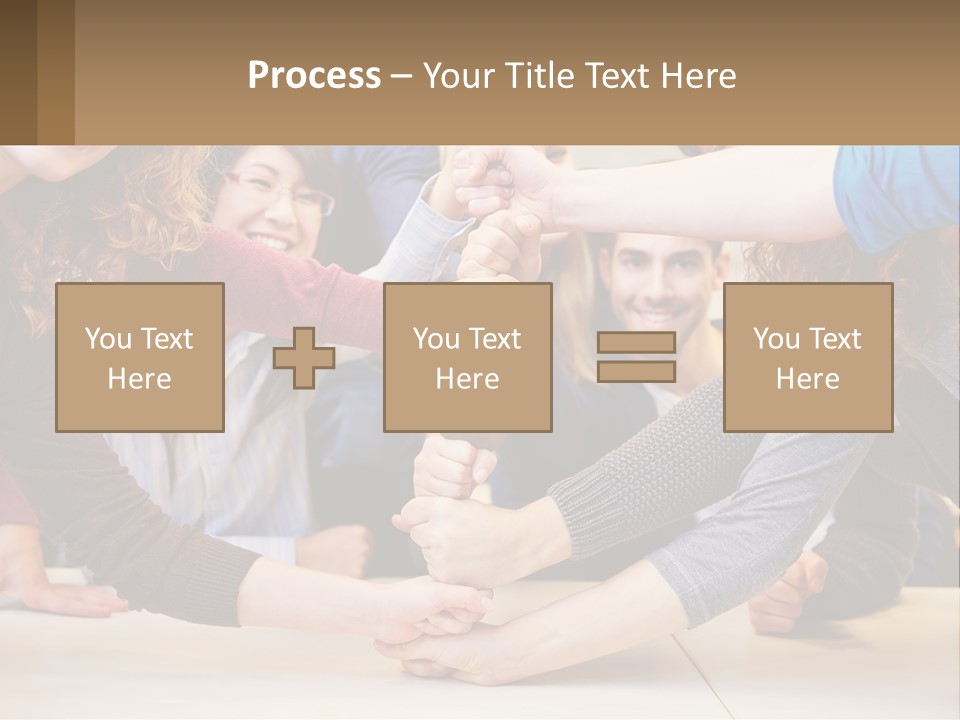 A Group Of People Holding Hands In A Circle PowerPoint Template