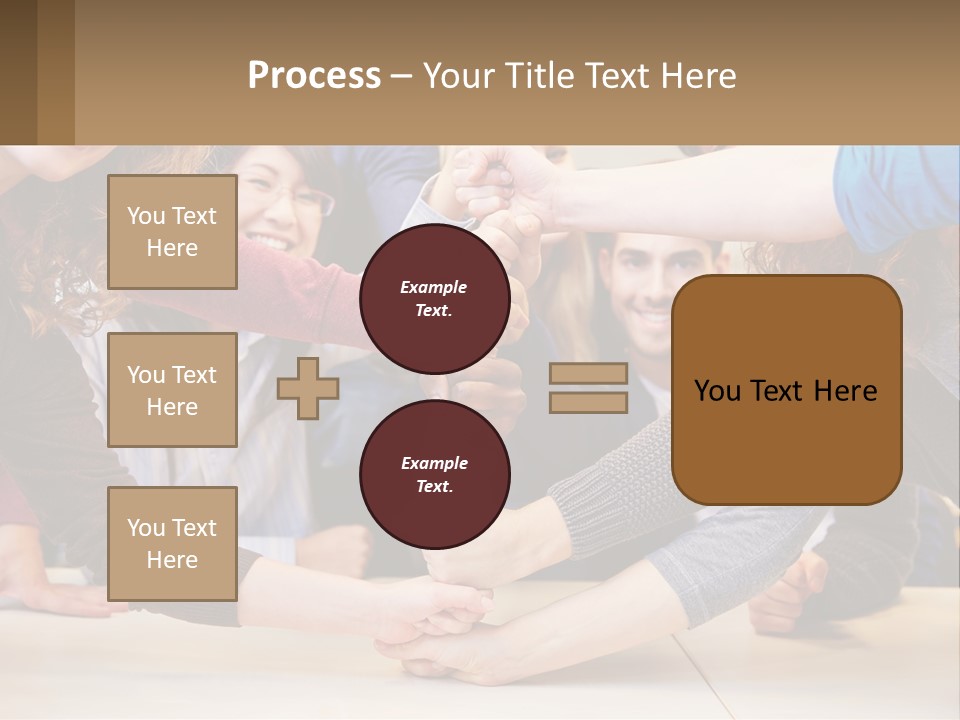 A Group Of People Holding Hands In A Circle PowerPoint Template