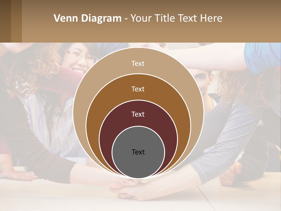 A Group Of People Holding Hands In A Circle PowerPoint Template