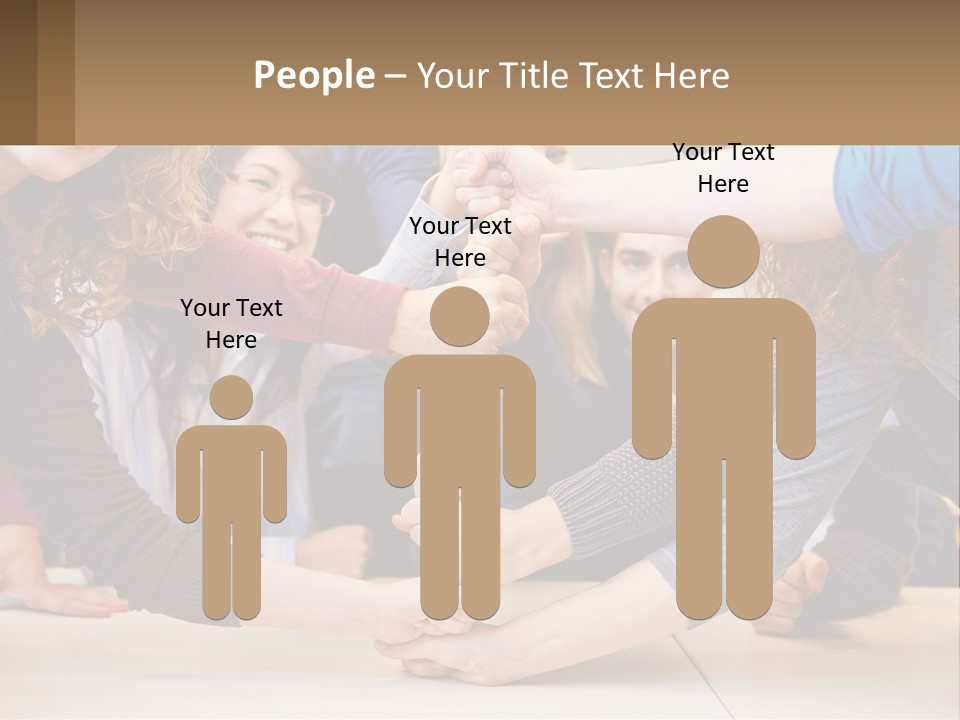 A Group Of People Holding Hands In A Circle PowerPoint Template