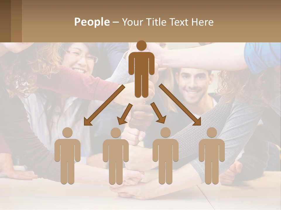 A Group Of People Holding Hands In A Circle PowerPoint Template