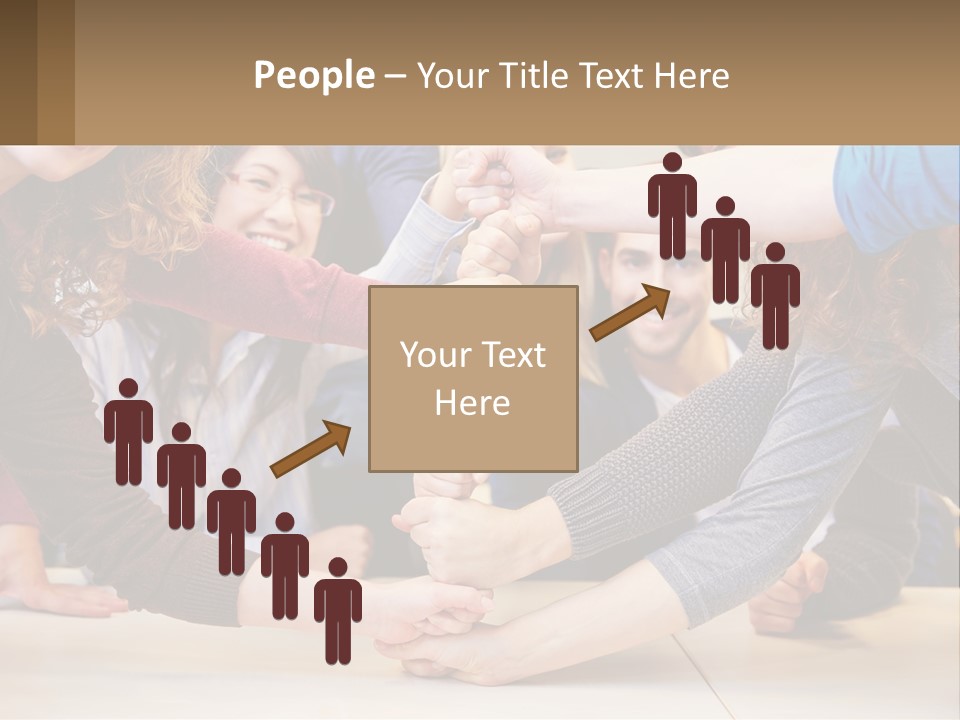 A Group Of People Holding Hands In A Circle PowerPoint Template