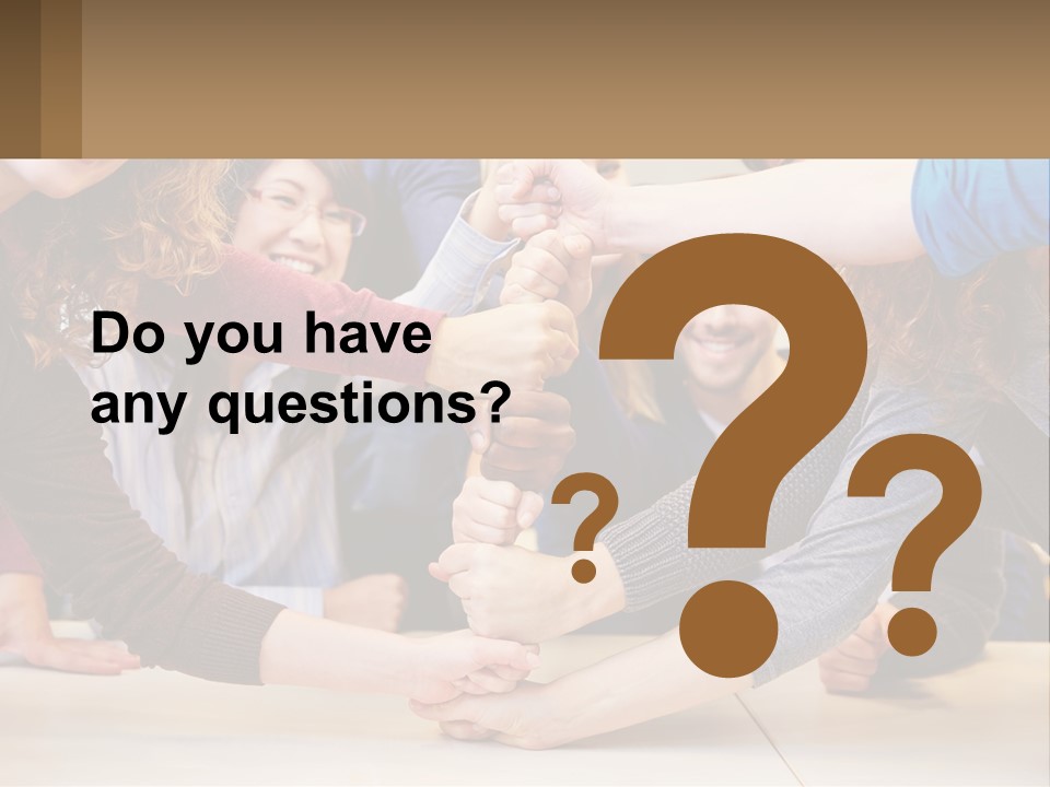 A Group Of People Holding Hands In A Circle PowerPoint Template