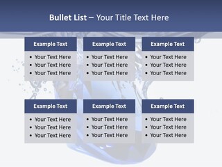 A Blue Diamond In The Water On A White Background PowerPoint Template