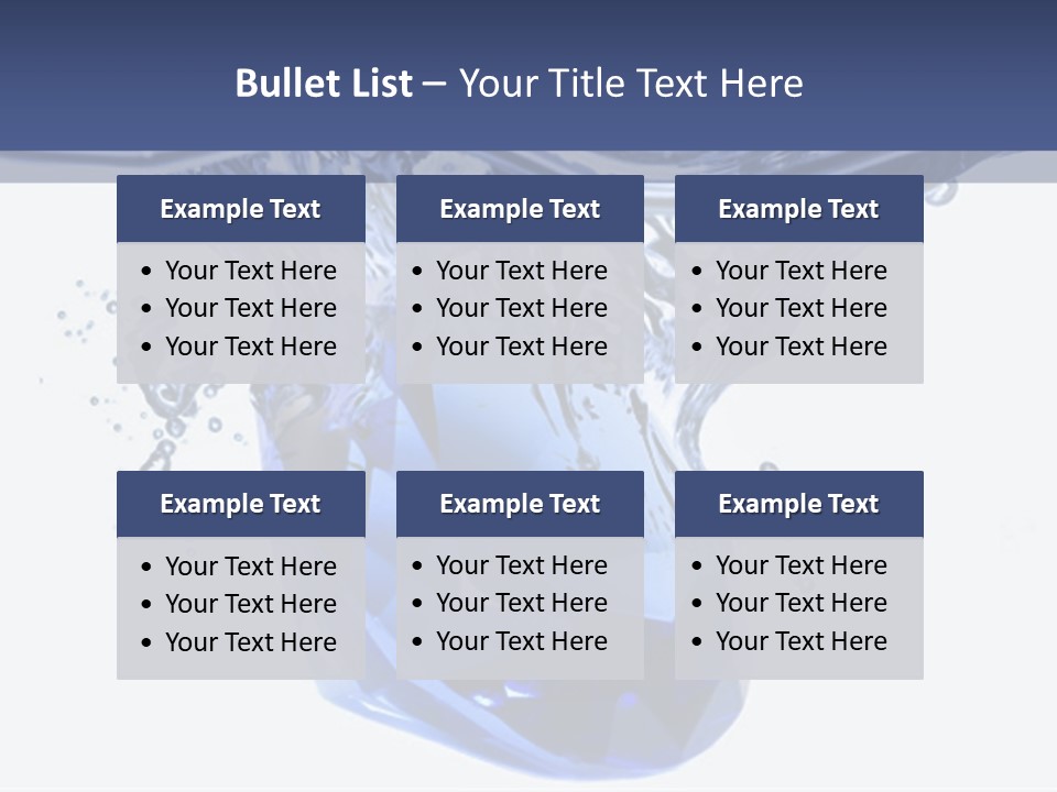 A Blue Diamond In The Water On A White Background PowerPoint Template