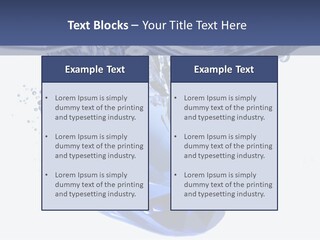 A Blue Diamond In The Water On A White Background PowerPoint Template
