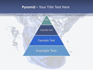 A Blue Diamond In The Water On A White Background PowerPoint Template