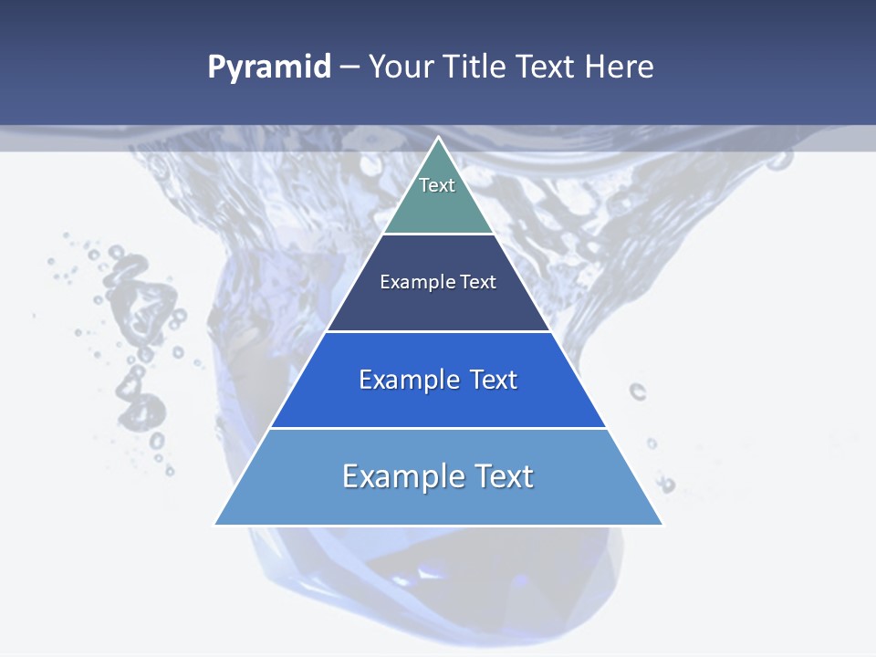 A Blue Diamond In The Water On A White Background PowerPoint Template