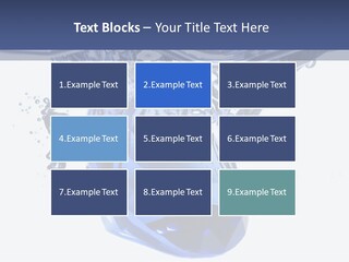 A Blue Diamond In The Water On A White Background PowerPoint Template